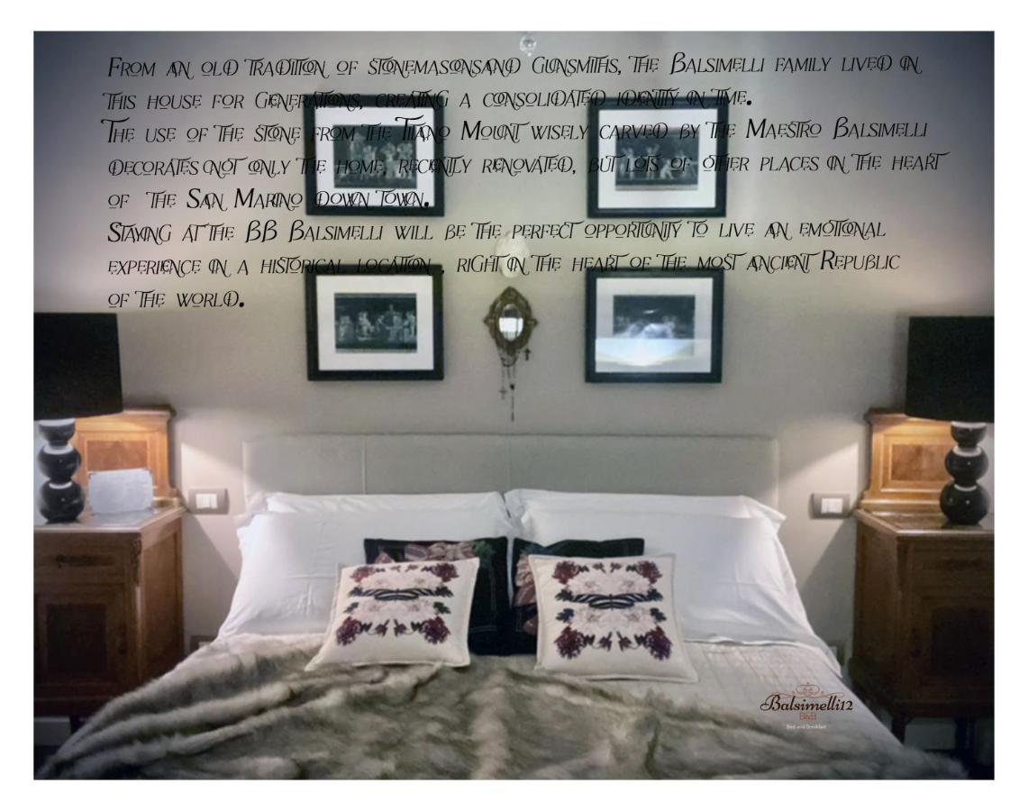 B&B Balsimelli12 San Marino Eksteriør bilde